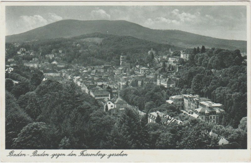 Vintage Postcard Baden Baden 1919 Germany