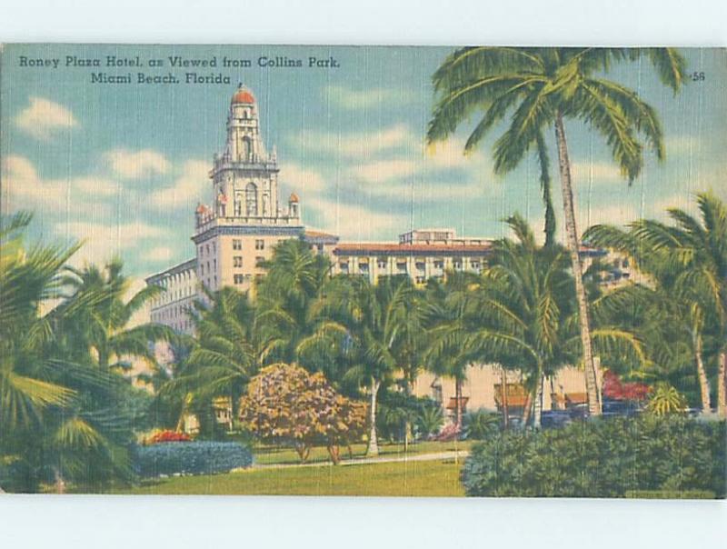 Linen RONEY PLAZA HOTEL Miami Beach Florida FL B2802