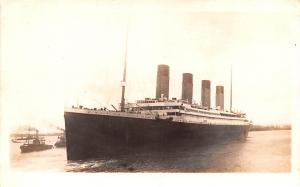 Steamer Titanic Ship Real Photo Unused 