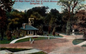 Illinois Springfield Oak Ridge Chapel From Steps Of Lincoln Monument