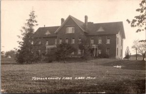 RPPC View of Tuscola County Farm, Caro MI Vintage Postcard V66