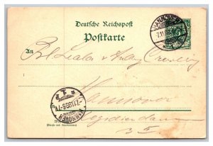 Vintage Early 1900s Private Mailing Postal Card Hannover Germany Green Blank