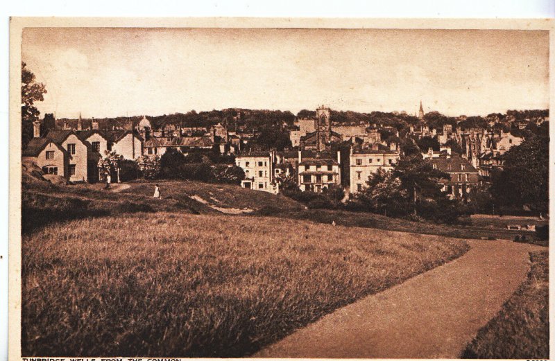 Kent Postcard - Tunbridge Wells from The Common - Showing Houses    CC761