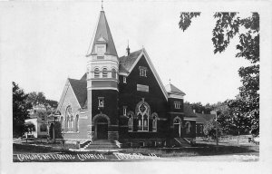 Postcard RPPC 1912 Iowa Toledo Congregational Church Tanner IA24-1052