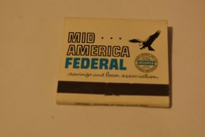 Mid America Federal Cicero Illinois Blue 30 Strike Matchbook