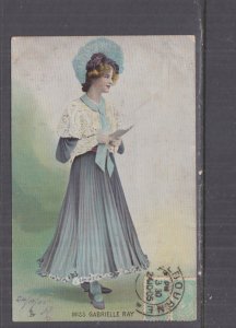 VICTORIA,1905 ppc. Miss Gabrielle Ray, 1/2d.(2), Melbourne to Subiaco, WA.