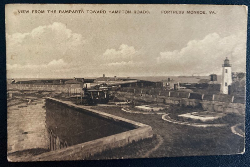 Mint USA Real Picture Postcard Ramparts Toward Hampton Rd Monroe VA