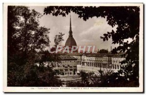 Old Postcard Torino Piazza Vittorio Veneto e Mole Antonelliana