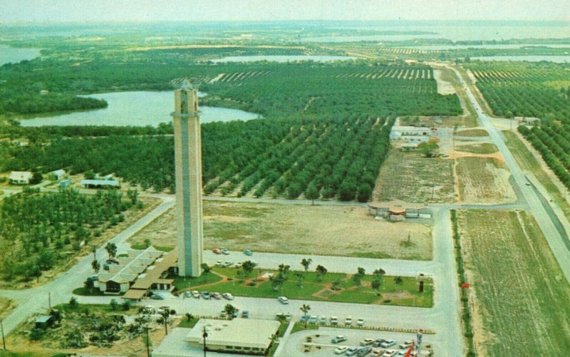 Vintage Postcard Placid Tower Lake Placid Florida Aerial View Observation Tower 