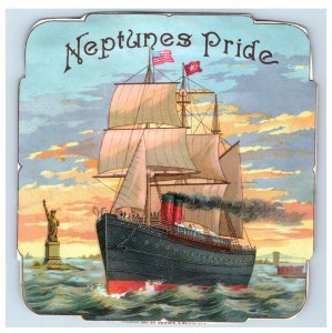 1870's Neptunes Pride Cigar Box Label #6KE