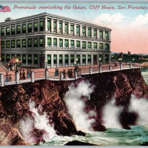 c1910s San Francisco CA Cliff House Promenade Fancy Women Dress EH Mitchell A189