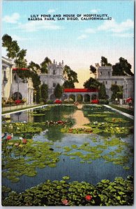 Lily Pond And House Of Hospitality Balboa Park San Diego California CA Postcard