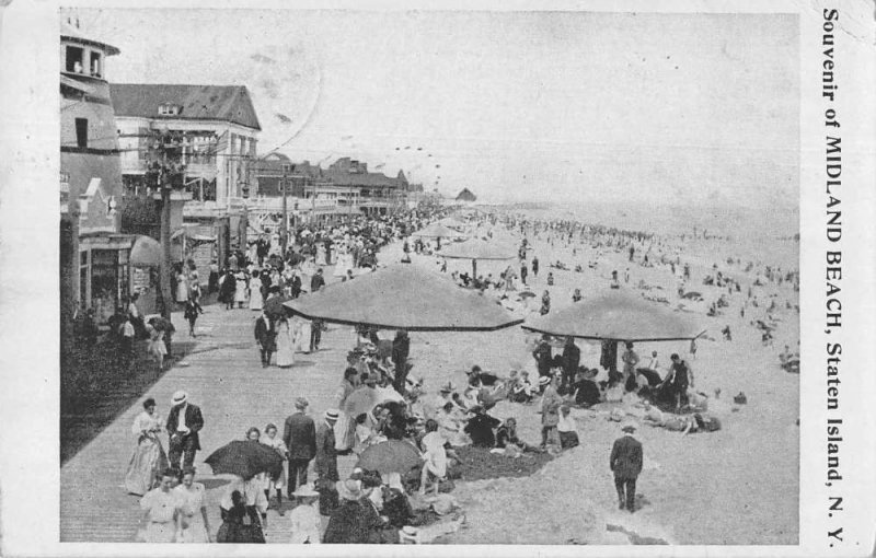 Staten Island New York Midland Beach Scenic View Vintage Postcard JJ658950