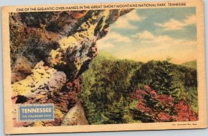 postcard TN Great Smoky Mountains - One of the Gigantic over-hangs