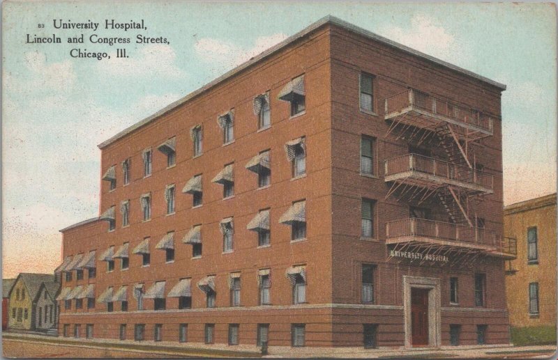 Postcard University Hospital Chicago IL