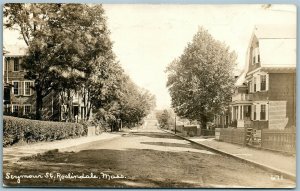 ROSLINDALE MA SEYMOUR STREET ANTIQUE REAL PHOTO POSTCARD RPPC