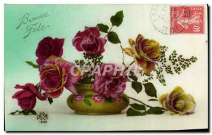 Old Postcard Fantasy Flowers