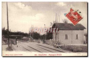 Old Postcard Chartrettes Passage Train Level