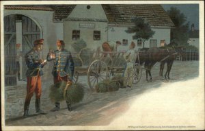 Military German? Occupation Soldiers & Natives in Village Fine Lithograph PC