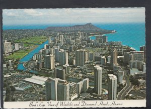 America Postcard -Hawaii, Aerial View of Waikiki and Diamond Head. Posted RR4531