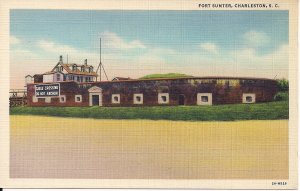 Charleston SC, Civil War Interest, Fort Sumter Cable Station Teich Linen 1940
