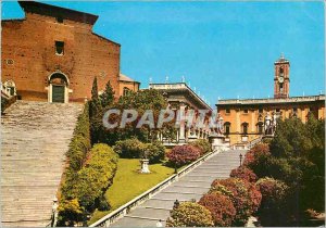 Postcard Modern and Capitol Roma Church of St. Mary of Aracoeli