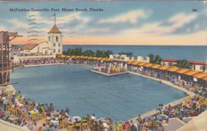 Florida Miami Beach McFadden-Deauville Swimming Pool 1941