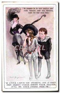 Old Postcard Fantasy Illustrator Woman Children Fred Spurgin