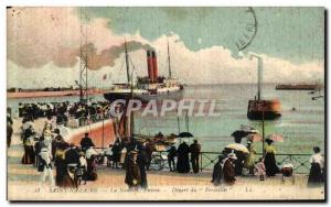 Old Postcard Saint Nazaire New Entry Departure of Versailles Boat