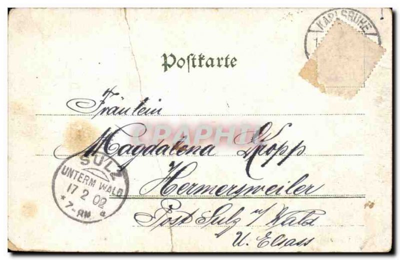 Postcard Old Krieger Denkmal Karlsruhe