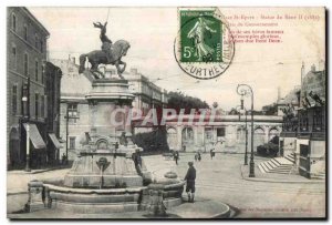 Old Postcard Nancy Statue of Rene II Palace of Government