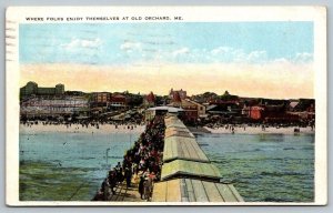 Old Orchard Beach  Maine   Postcard  1924
