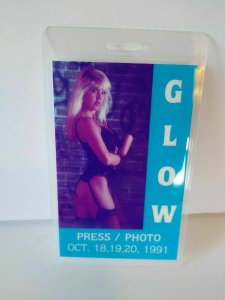Glow Press Photo Sports Event Pass 1991 Gorgeous Ladies Of Wrestling Hollywood 