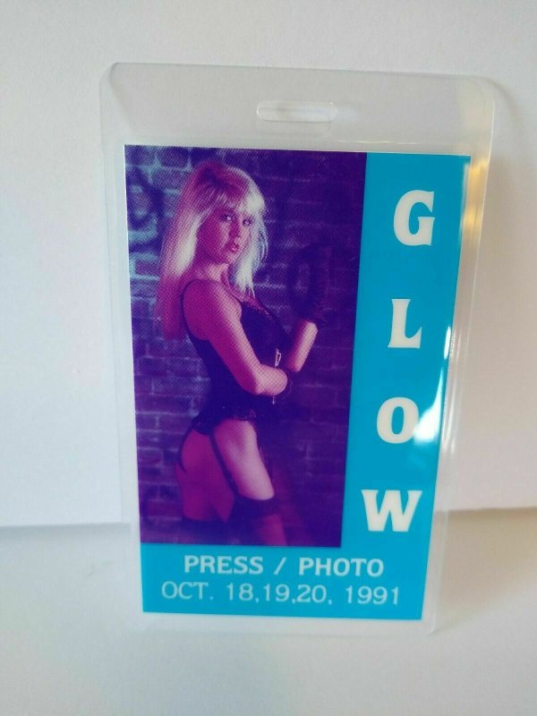 Glow Press Photo Sports Event Pass 1991 Gorgeous Ladies Of Wrestling Hollywood 