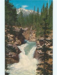 Unused Pre-1980 WATERFALL SCENE Jasper National Park Alberta AB E4235