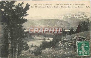 Old Postcard Mont Dore Surroundings Lake Chambon and in the background the ch...