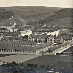 1910s WWI Birdseye View Buildings Barracks Fort Camp Real Photo Postcard RPPC A3