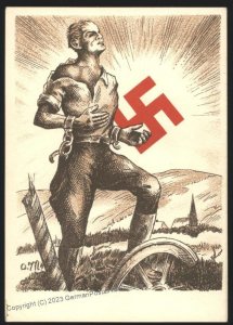 3rd Reich Germany 1938 Sudetenland Annexation Liberation Propaganda Card  111286