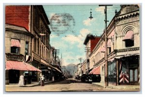 Street View Scene Honolulu Hawaii HI TH South Seas Curio DB Postcard V9