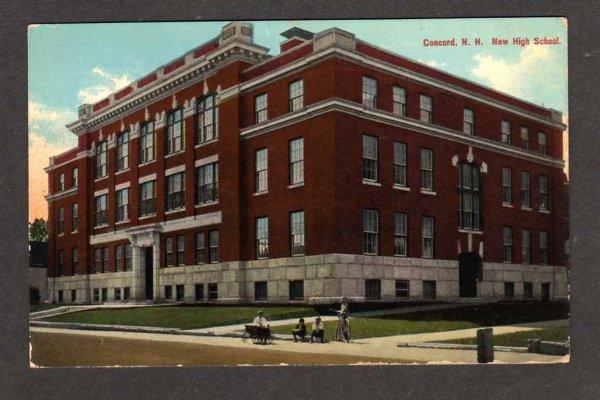 NH New High School CONCORD NEW HAMPSHIRE Postcard PC