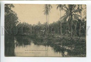 432748 French Indochina VIETNAM Arroyo river Vintage postcard