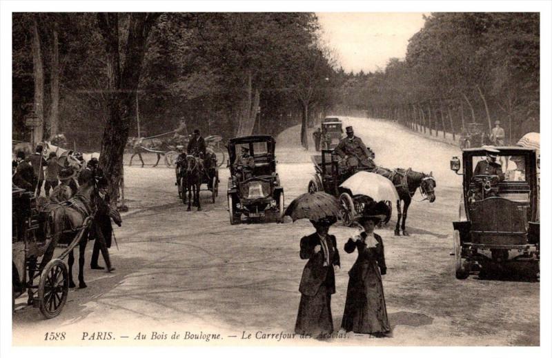 2655  France  Paris Au Bois de Boulgne , Antique Cars
