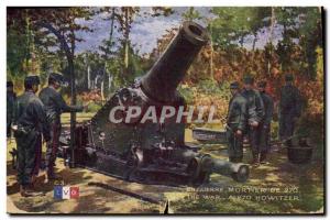 Old Postcard Army mortar 270