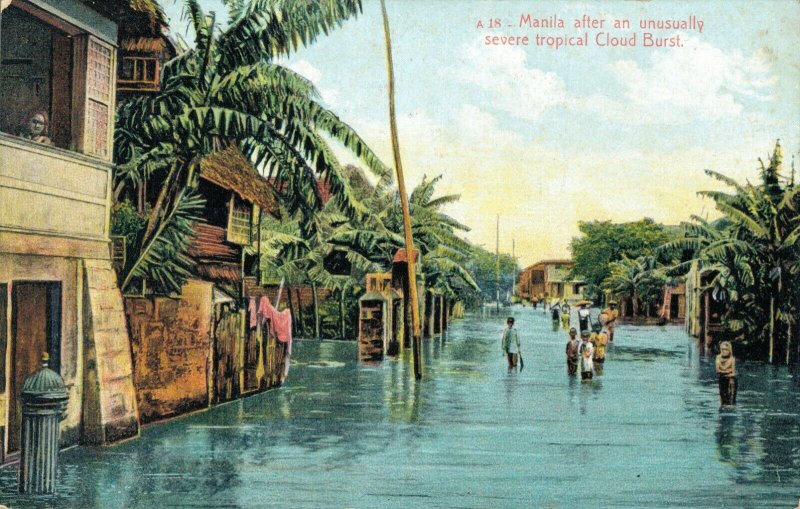 Philippines Manila after an unusually severe tropical Cloud Burst 04.92