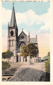 Harpers Ferry West Virginia 1920s Postcard St. Peter's Catholic Church