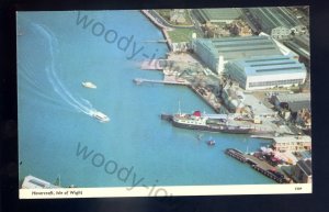 f2428 - IOW Red Funnel Ferry, Aerial View, Norrris Castle & Hovercraft. postcard