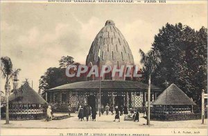 Old Postcard Paris Colonial Exhibition Pavilion Iternationale French Equatori...