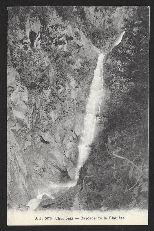 Waterfall Chamonix Cascade de la Blaitiere SWITZERLAND Unused c1910s