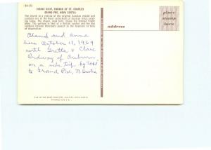 Postcard Nova Scotia grand Pre Inside Church of St Charles Contains Arca # 4575A