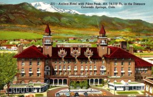 Colorado Colorado Springs Antlers Hotel With Pikes Peak